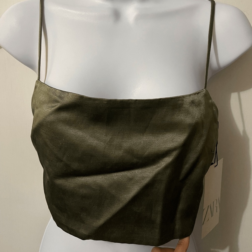 Zara criss cross crop top